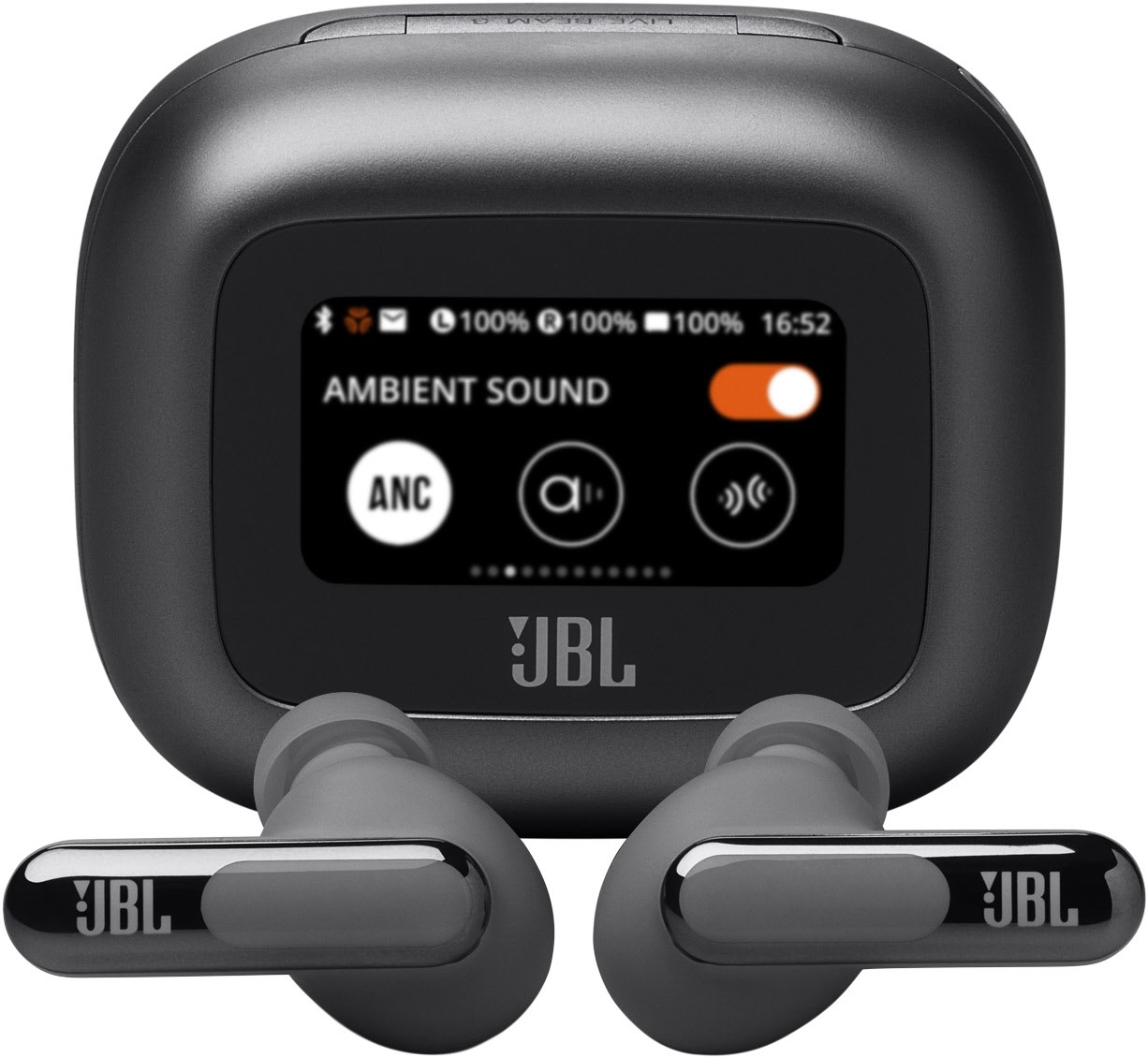 JBL Live Beam 3 - Kabelloser In-Ear Noise Cancelling Kopfhörer mit Smart Charging Case - Schwarz