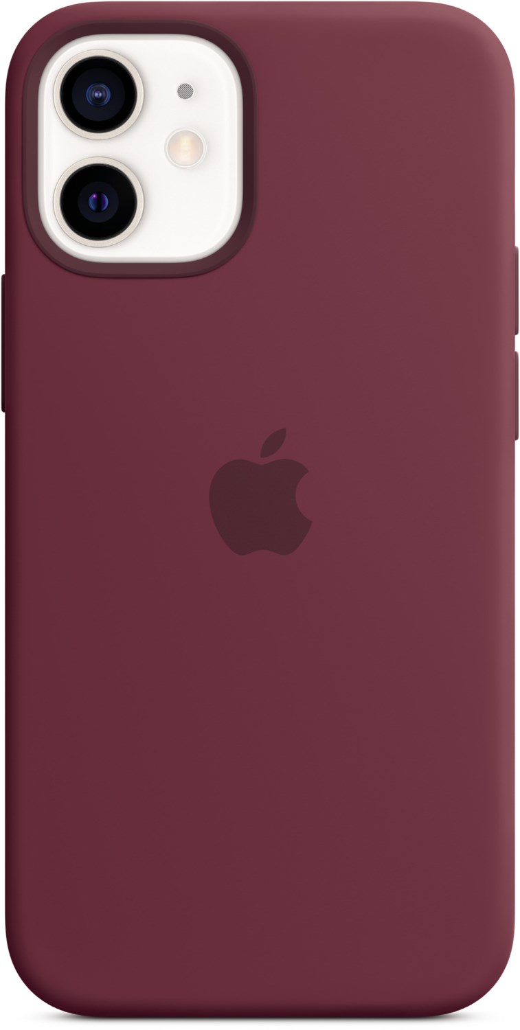 Silikon Case mit MagSafe für iPhone 12 mini pflaume