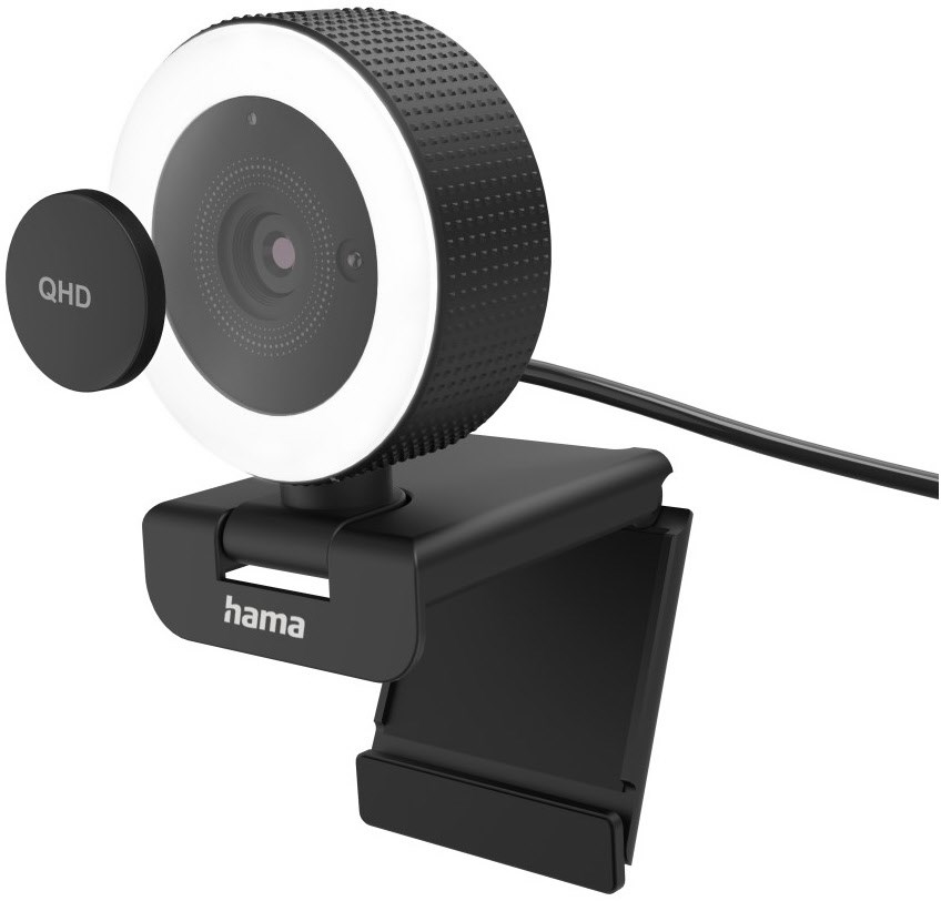 C-800 Pro Webcam mit Ringlicht und Fernbedienung schwarz