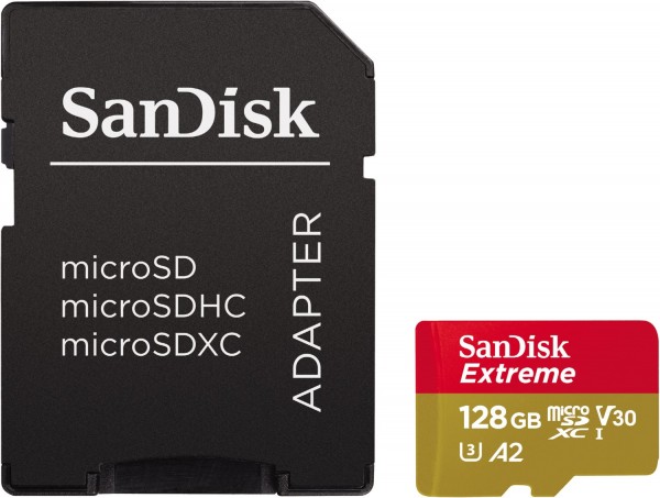 microSDXC Extreme (128GB) Speicherkarte + Adapter