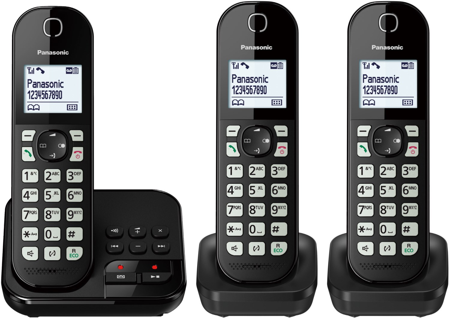 KX-TG6821GB Schnurlostelefon mit Anrufbeantworter schwarz
