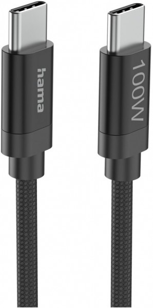 Ladekabel Fabric (3m) USB-C>USB-C schwarz