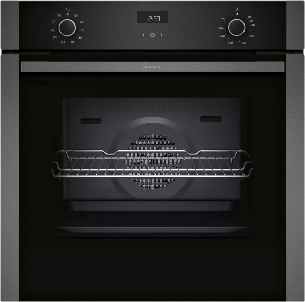 B1ACE2AG3 Einbaubackofen graphit, 71 l, Pizza-Stufe, Heißluftgrill, 59,4 cm breit, A+