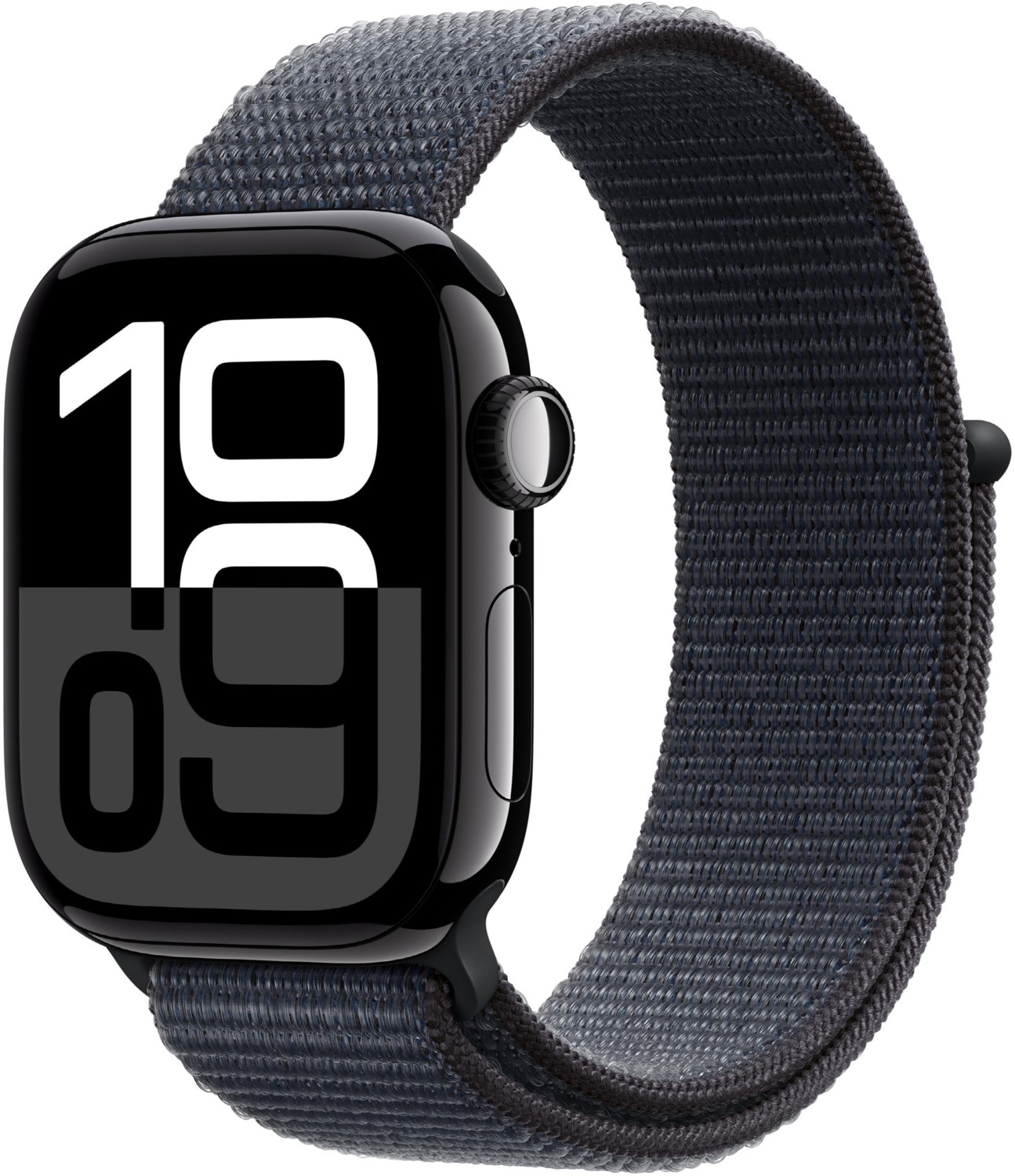 Image of Apple Watch Series 10 (42mm) GPS Aluminium mit Sport Loop diamantschwarz/tinte