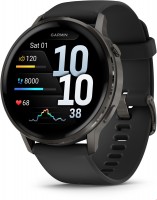 Venu® 4 (45mm) Fitness-Smartwatch mit Silikon-Armband (22mm) schwarz/schiefergrau