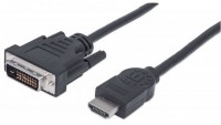 HDMI-Kabel (1,8m) HDMI A>DVI(24+1) St/St schwarz
