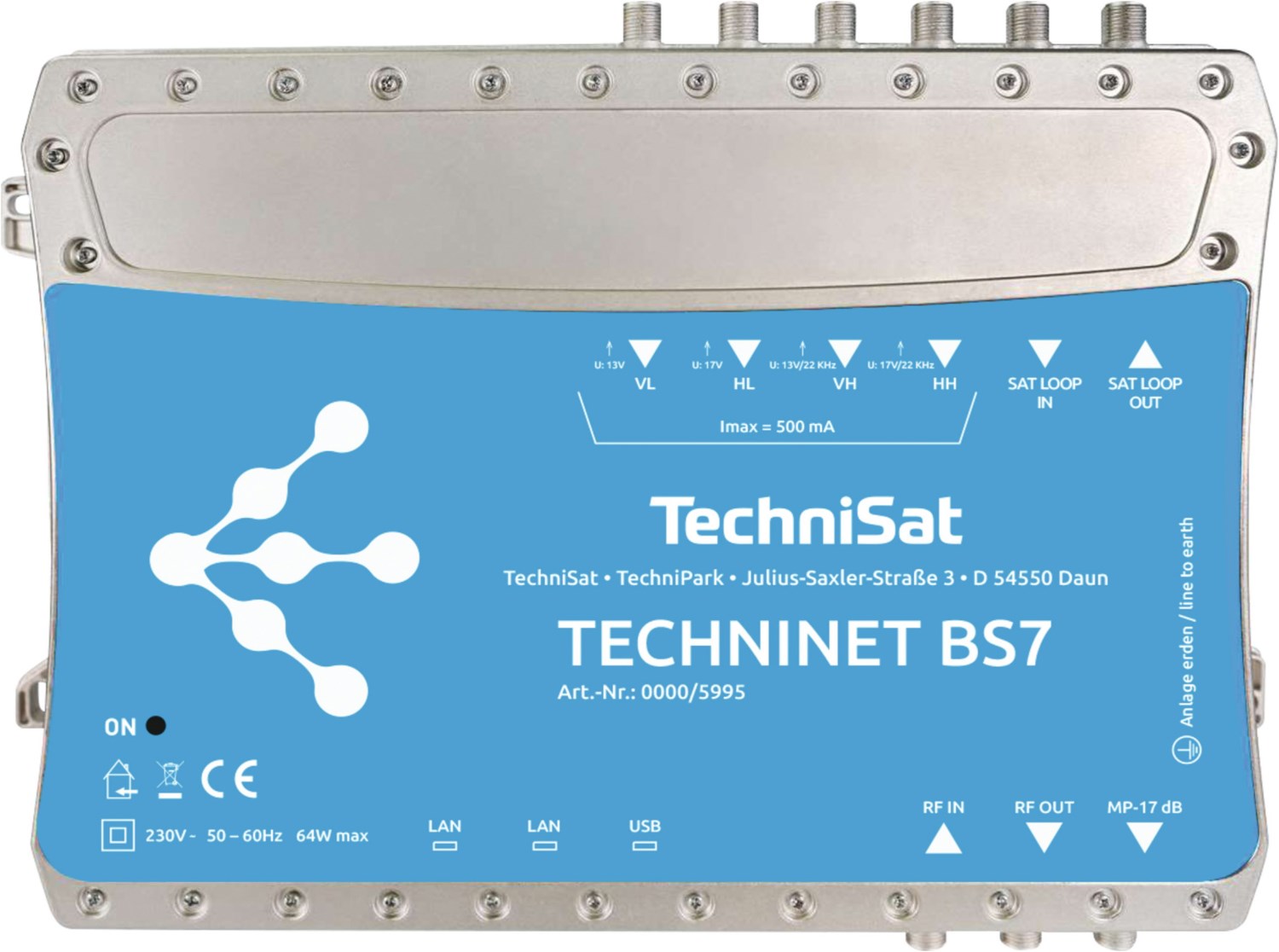 TechniNet BS7 Kopfstation silber/blau