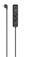 Steckdosenleiste 2-fach (1,4m) grau/schwarz