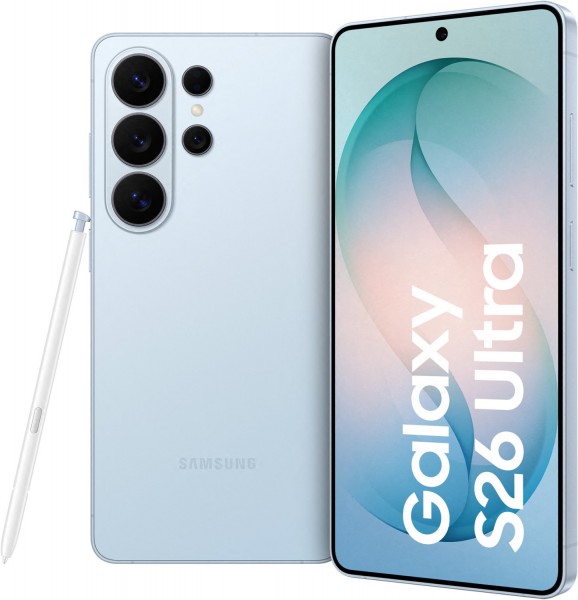 Galaxy S26 Ultra (512GB) Smartphone sky blue, 200 MP Kamera, 6,9 Zoll Display, 55 Std. Akku, 5G, Android