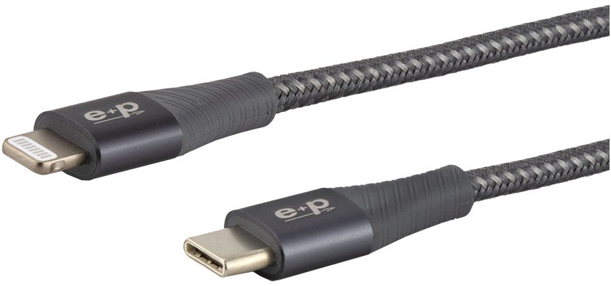 IP 216 USB-C > Lightning Kabel (1,8m) graphit/silber