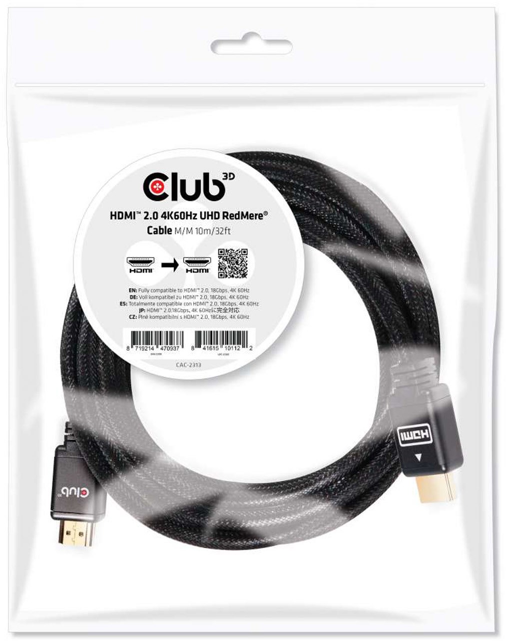 HDMI A > HDMI A 2.0 UHD Kabel (10m)