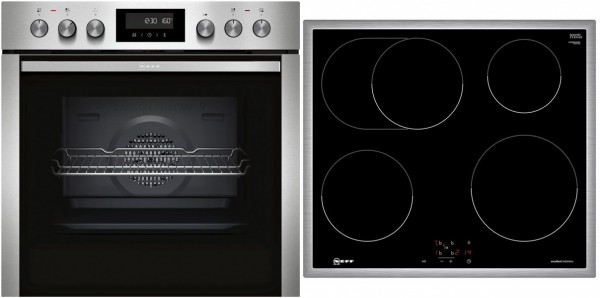 HMK560iP Herdset mit Induktionskochfeld bestehend aus E2CCH7AN1 + M46BR60N0K edelstahl + edelstahl
