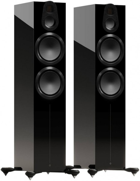 Gold 500 6G /Paar Stand-Lautsprecher Schwarz Hochglanz
