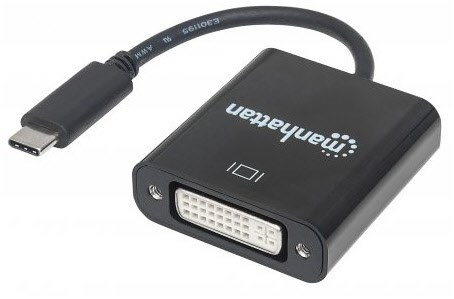 USB 3.1 Type-C > DVI Konverter schwarz