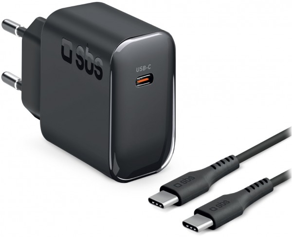USB Type-C Wandladegerät (45W) mit USB Type-C Kabel (2m) schwarz