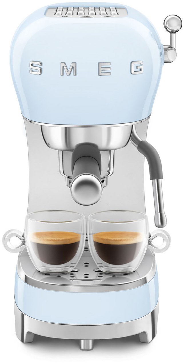 Image of ECF02PBEU Siebträgermaschine pastellblau, 15 bar, 1,1 l