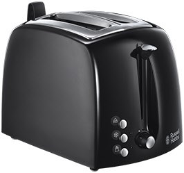 Textures Plus Kompakt-Toaster schwarz