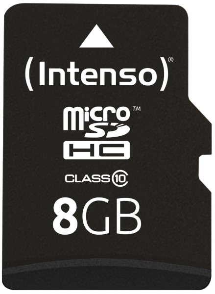 microSDHC Card Class 10 (8GB) Speicherkarte inkl. Adapter