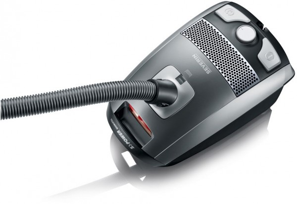BC 7045 Bodenstaubsauger platingrau/granatrot, mit Beutel, HEPA-Filter, 3 l Staubvolumen, 9 m Reichweite, Parkett-Bürste