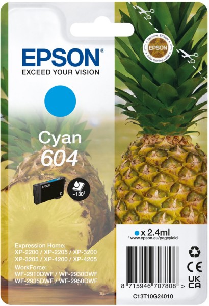 604 (2,4ml) Tintenpatrone cyan