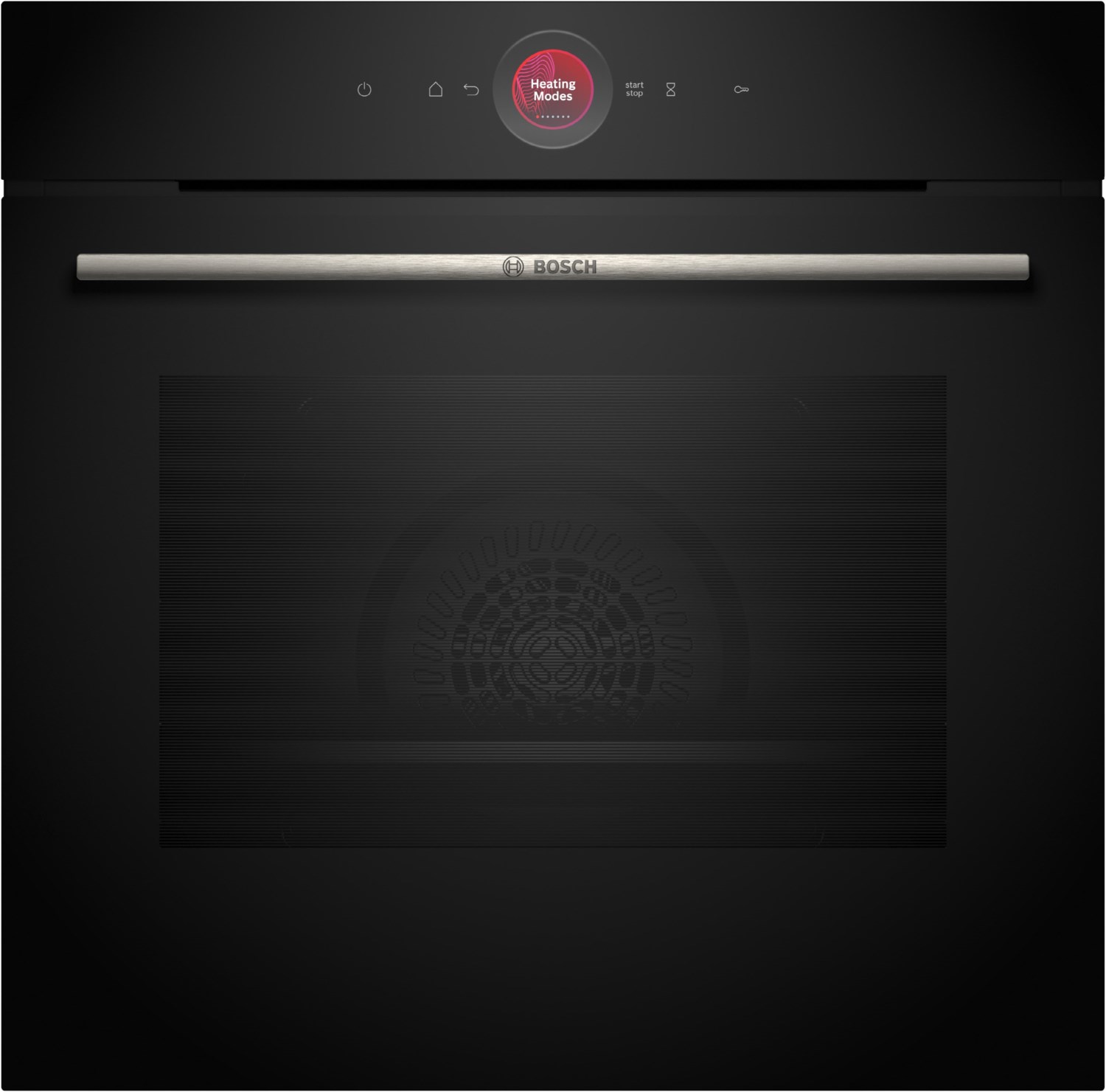 HBG7721B1 Einbaubackofen schwarz, 71 l, Pizza-Stufe, schnelles Vorheizen, WLAN, pyrolytische Selbstreinigung, 59,4 cm breit, A+, Serie 8