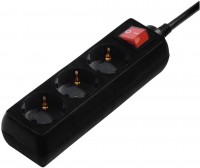 Steckdosenleiste, 3-fach (5m) schwarz