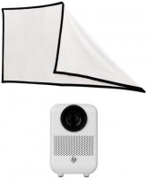 CC180W Mini Beamer Set mit Leinwand weiß