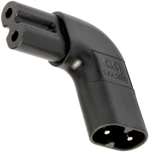 IEC C7 90° Adapter (U) Kit schwarz