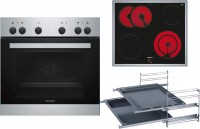 EQ110KS2EB Herdset bestehend aus HE010FBR1+EA64RGNA1E+HZ438201 edelstahl + edelstahl