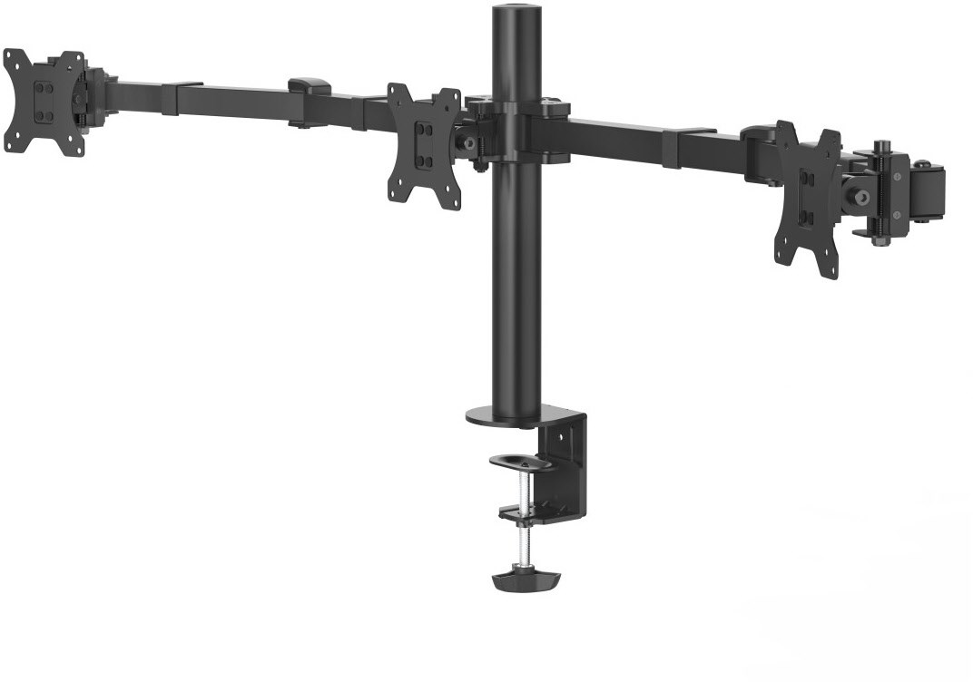 Monitorarm Fullmotion (27") für 3 Bildschirme schwarz