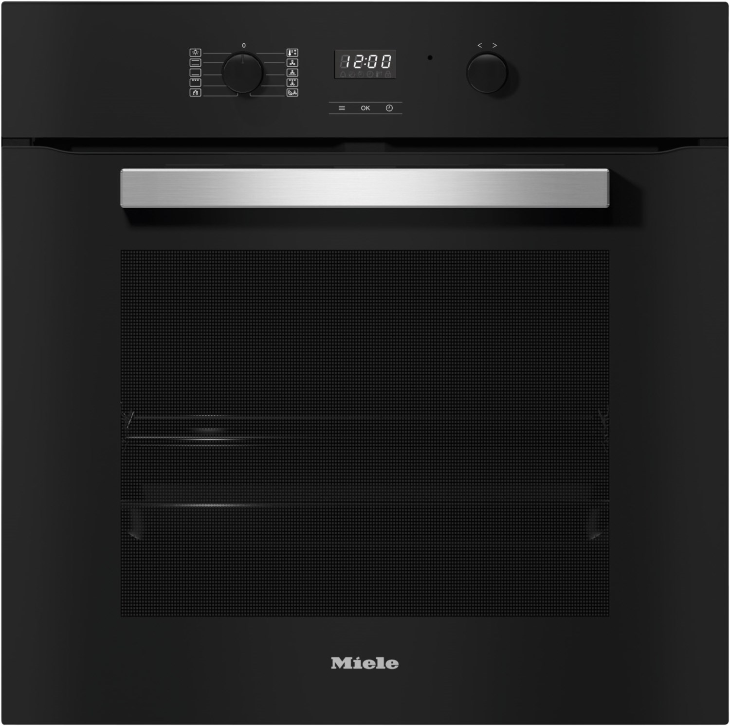 H 2455 BP Active Einbaubackofen obsidianschwarz, 76 l, schnelles Vorheizen, pyrolytische Selbstreinigung, 59,5 cm breit, A+