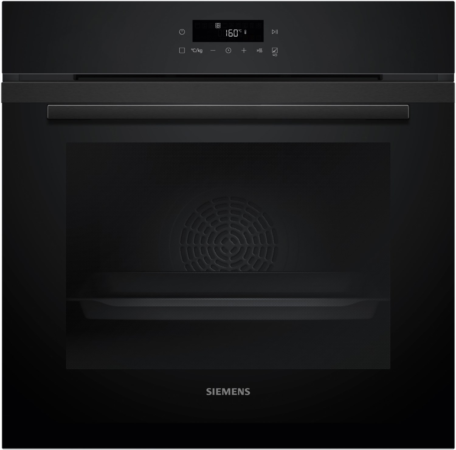 HB271ABB3 Einbaubackofen deep black inox, schnelles Vorheizen, pyrolytische Selbstreinigung, 59,4 cm breit, A+, schwarz, iQ300