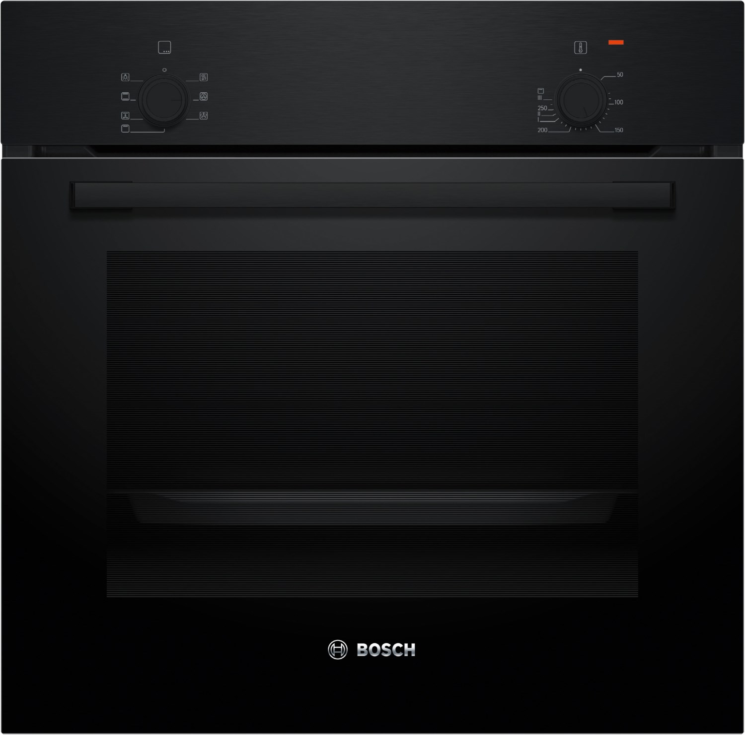 HBF010BA1 Einbaubackofen schwarz, 66 l, schnelles Vorheizen, 59,4 cm breit, A, Serie 2