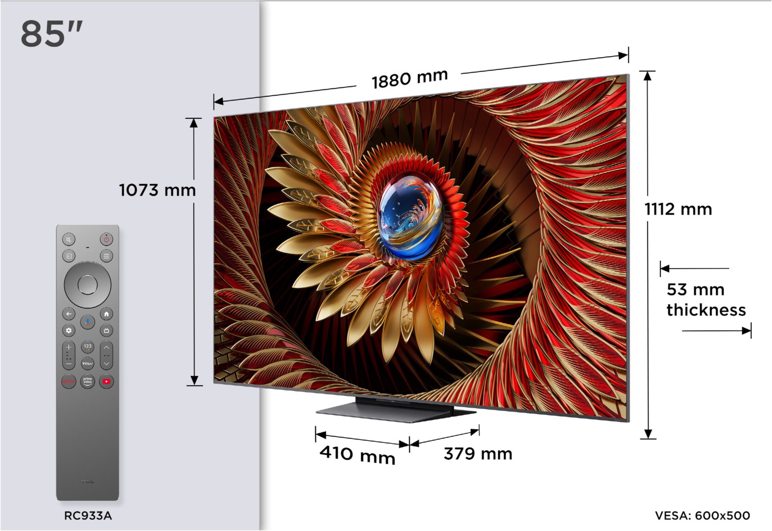 85C89K 215 cm (85&quot;) QD-Mini LED TV brushed metal / E