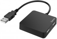 USB-Hub 4 Ports USB 2.0, 480 Mbit/s schwarz