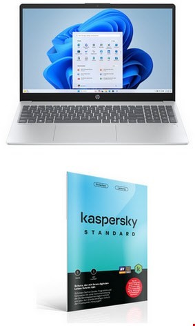 OmniBook 3 NGAI 15-fn0653ng (C94P6EA#ABD) 39,6 cm (15,6") Notebook gletschersilber inkl. Standard ENV (Attach), 16 GB RAM, 1000 GB SSD, AMD Ryzen AI 5