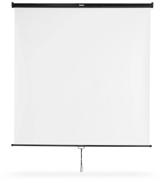 Rollo-Leinwand 175x175cm weiß