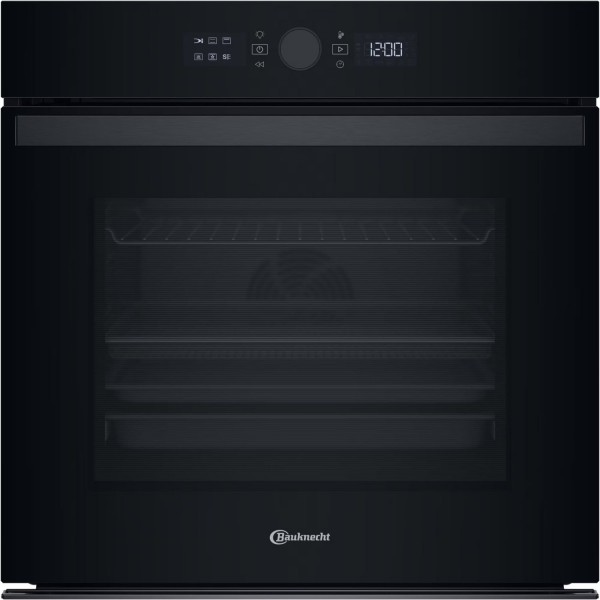 BBI4S8PM1SK Einbaubackofen schwarz, 73 l, Pizza-Stufe, schnelles Vorheizen, pyrolytische Selbstreinigung, 59,5 cm breit, A+