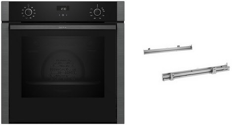 BLE310E Einbaubackofen bestehend aus B3ACE2AG3 + Z1608BX0 graphit, 71 l, Pizza-Stufe, schnelles Vorheizen, Heißluftgrill, 59,4 cm breit, A+