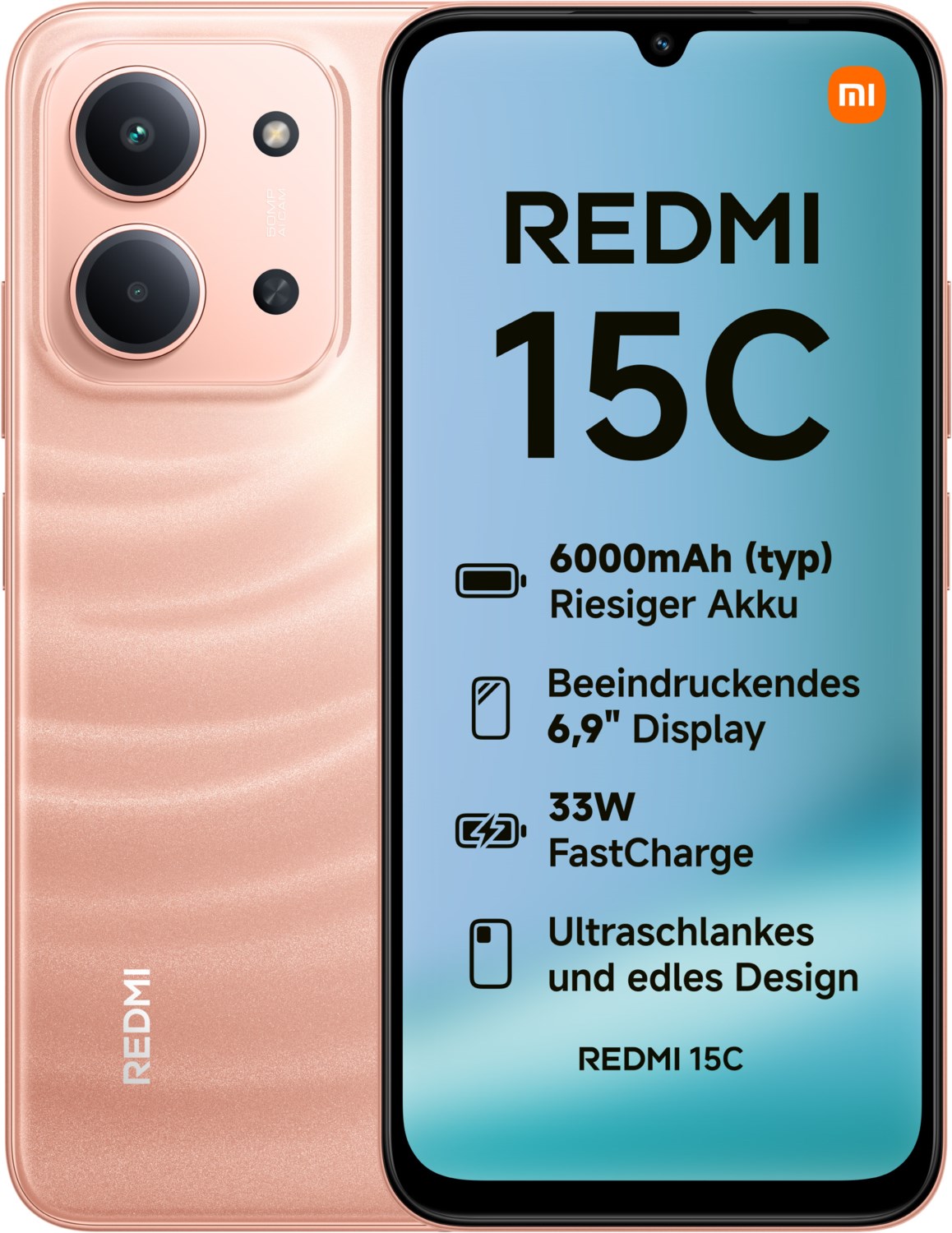 Xiaomi Redmi 15C (4GB+128GB) Smartphone twilight orange | EURONICS