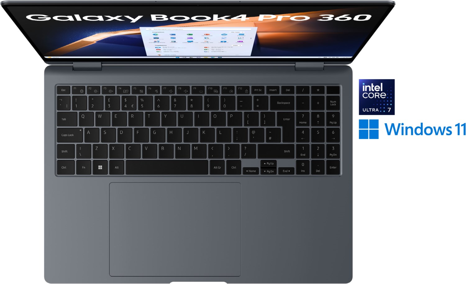 Samsung Galaxy Book4 Pro 2 in 1 Convertible-Notebook grau