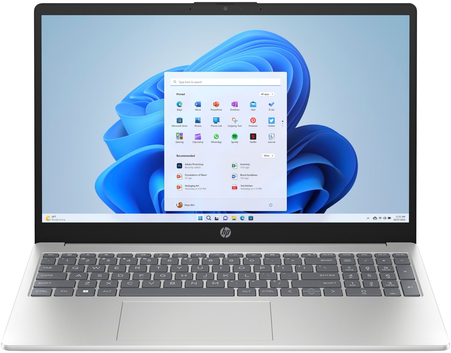 15-fc0750ng (BU9Q6EA) 39,6 cm (15,6") Notebook natursilber, 8 GB RAM, 512 GB SSD, AMD Ryzen 5, Windows 11, Full HD (1920x1080)