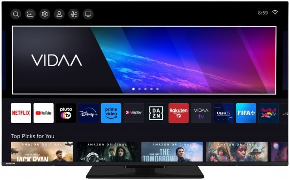 50UV3463DA 126 cm (50") LCD-TV mit LED-Technik schwarz, 4K Ultra HD, Smart-TV, HDR-Wiedergabe, DVB-T2/DVB-C/DVB-S2, Sprachsteuerung