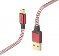 Ladekabel Reflective (1,5m) USB-A>Micro-USB rot