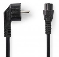 CEGB10100BK20 Netzkabel (2m) schwarz Schuko-Stecker gewinkelt>IEC-320-C5
