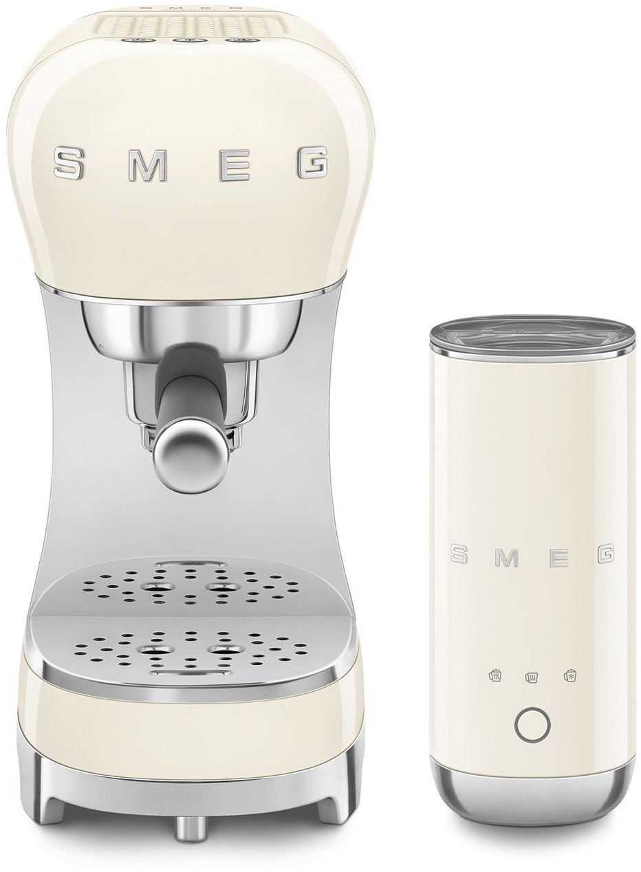 SMEG ECF12CREU Creme + Milchaufschäumer