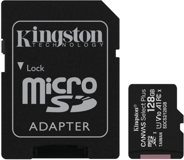 microSD Canvas Select Plus (128GB) Speicherkarte mit Adapter