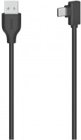 USB-C-Kabel (0,75m) USB-C-Stecker>USB-A-Stecker 90° schwarz