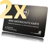 RFID NFC Blocker Karte Doppelpack schwarz