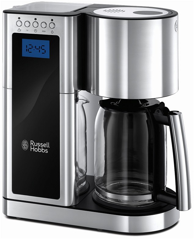 Russell Hobbs Elegance Digitale Glas-Kaffeemaschine mit Timer edelstahl/schwarz